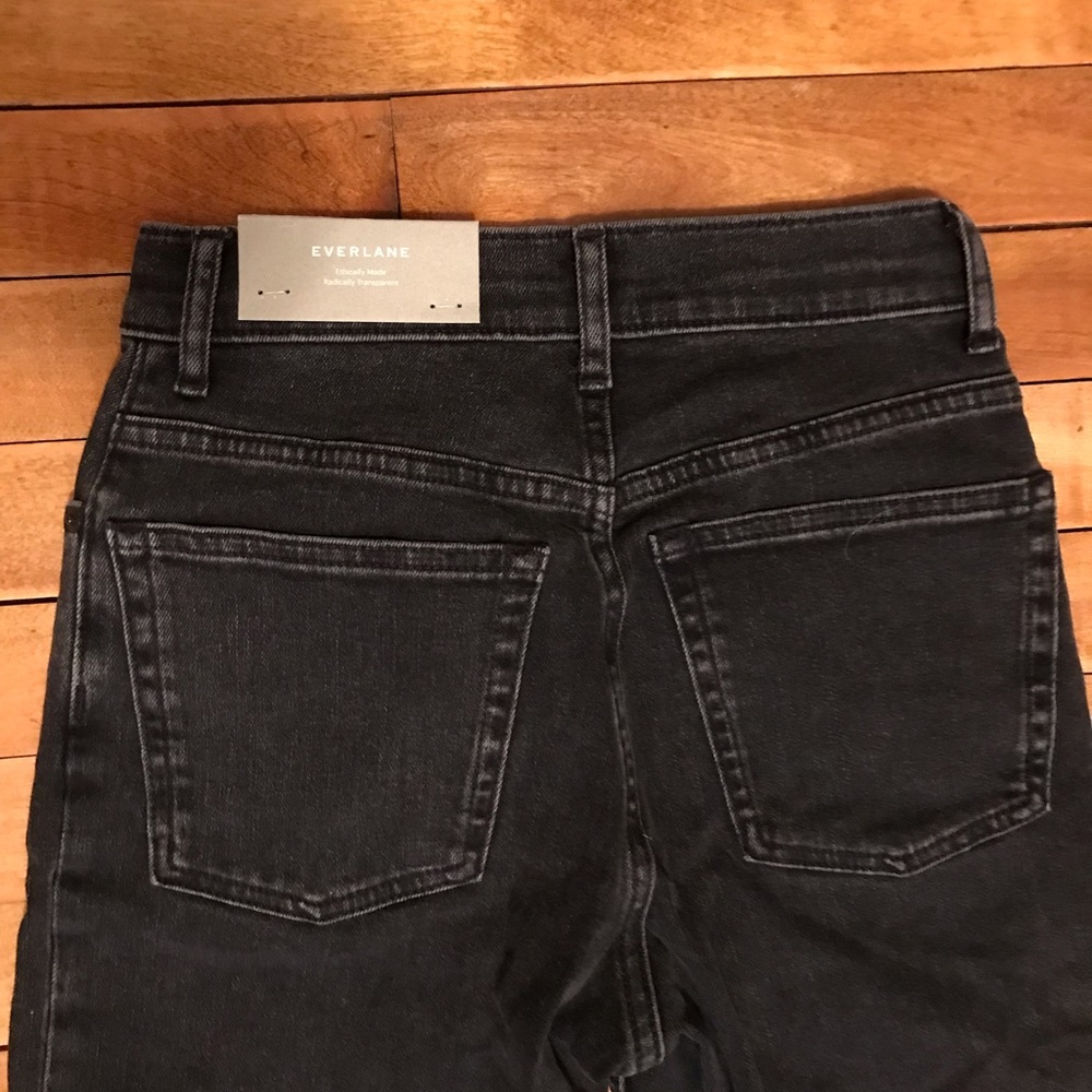 NWT EVERLANE 24 ankle the cheeky jean in washed vintage like black